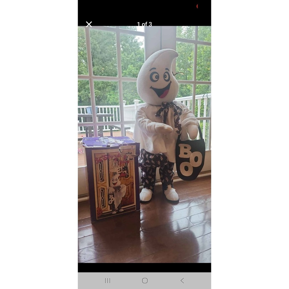 VINTAGE Kmart 36" Standing Ghost "BOO" Trick-or-Treat Figure Halloween Kid